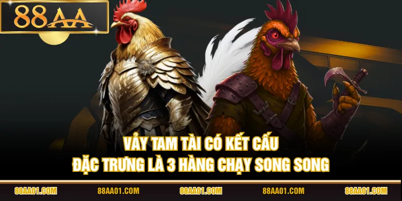 Vảy Tam Tài có kết cấu đặc trưng là 3 hàng chạy song song
